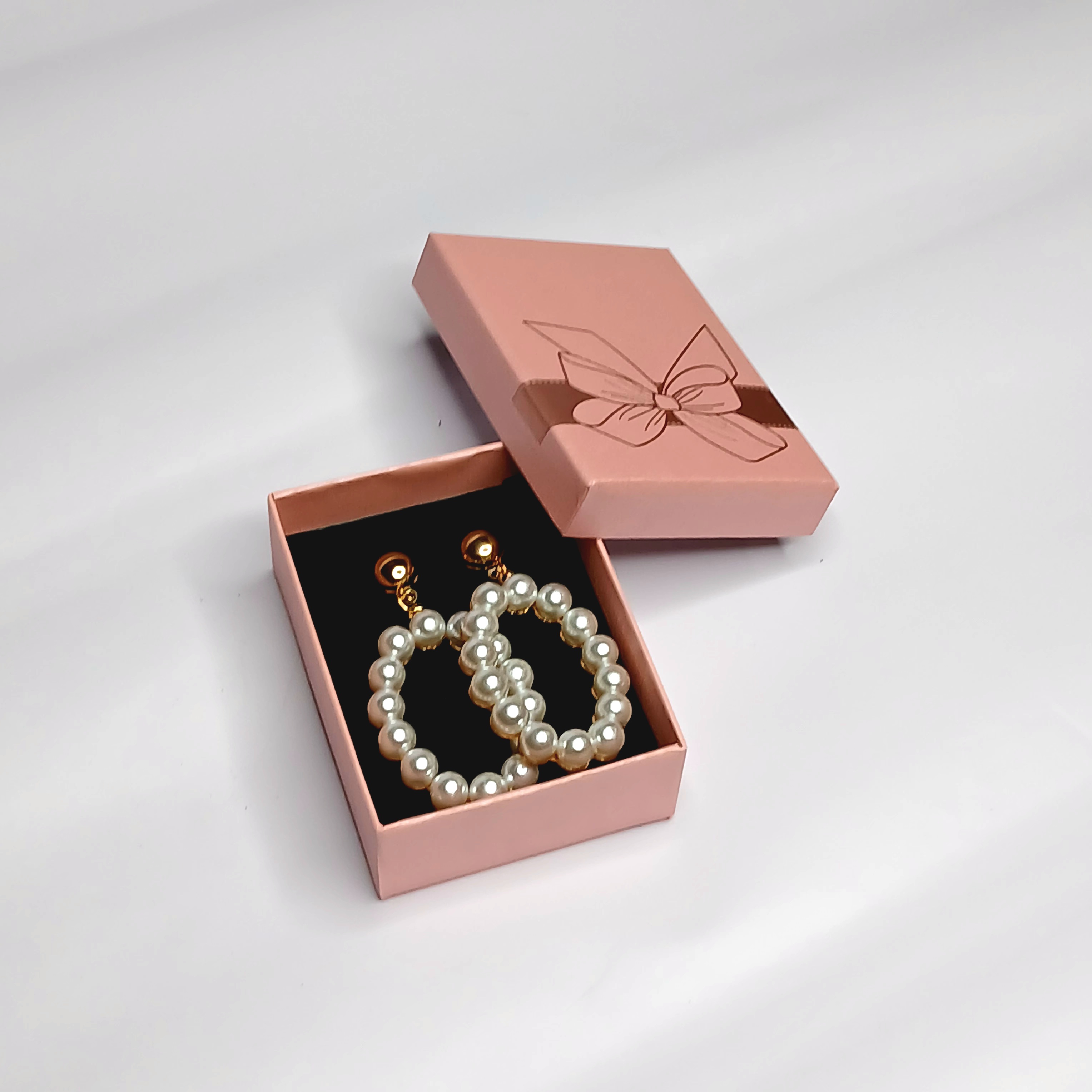 Gold-Silver Pearl Earrings - Thumbnail 3